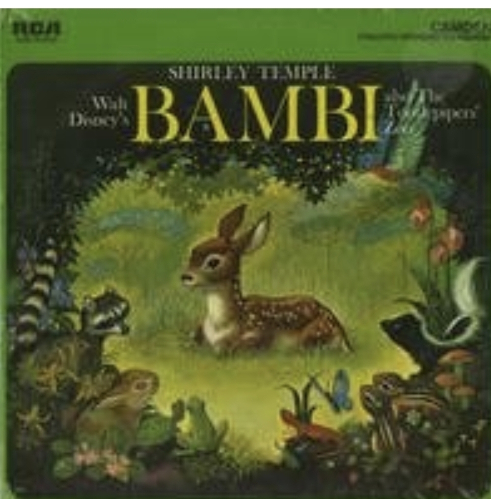 Walt Disney's Bambi as told by Shirley Temple The TootlePiper's Zoo 12" Record